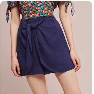 Anthropologie Hei Hei Leia Navy Knotted Shorts | Size XS